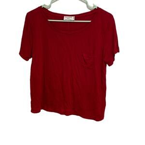 FRAME denim red crop top shirt small